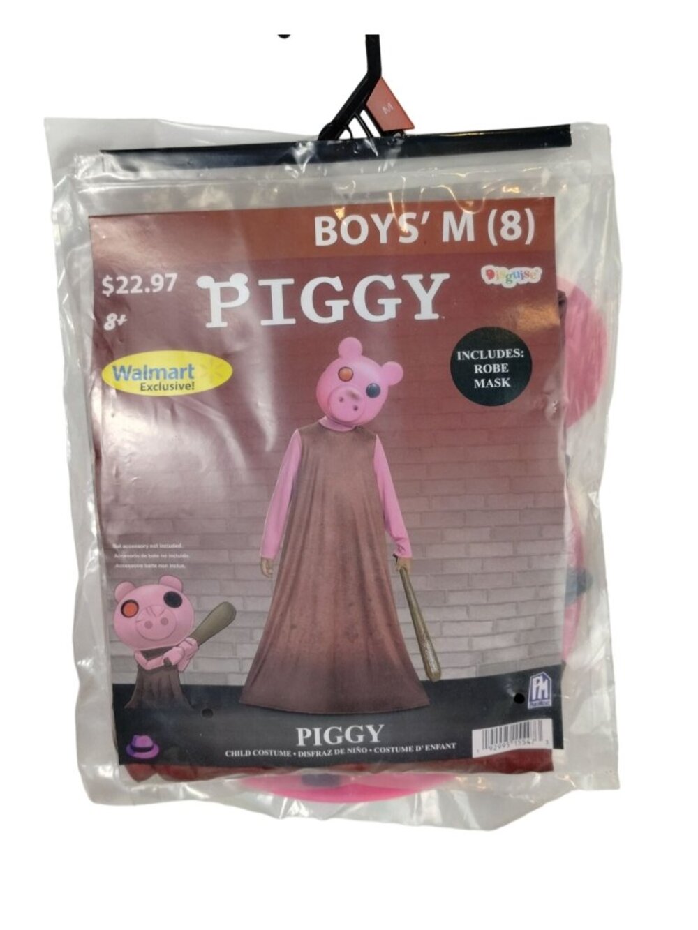 Disguise Boys M 8 Piggy Roblox Halloween Costume Robe Rose Mask 2 Piece Set